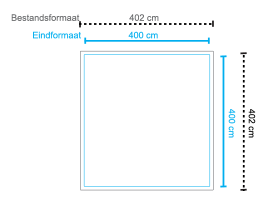 Spandoek 4.0 x 4.0 meter
